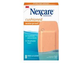 Nexcare™ Cushioned Waterproof Foam Bandages, Knee & Elbow, 8 ct., 522-08CB