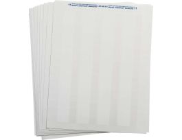 LaserTab Self-Lam Polyester Lbls 1.625 in H x 0.6 in W White, Clear 39/PK
