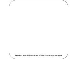 Glow-In-The-Dark Door Hardware Markers - NYC Approved, 4.125" H x 4.125" W x 0.0096" D, Polyester