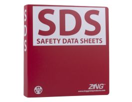 DATA BINDER SDS SAFETY 15RIN POLY RD/WHT
