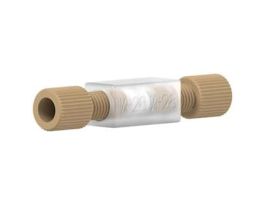 Low-Pressure Union Assembly, Straight, Natural ETFE, 0.030" Bore, 1/16" OD Tubing, 1/4-28 Flat Bottom; 1/EA