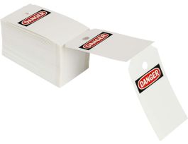 Danger Tag Polyester 5.75 in H x 3 in W White 250/RL