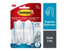 Command™ Designer Hook with Water-Resistant Strips 17081B-ES