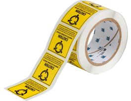 CAUTION SENSITIVE ELECTRONIC DEVICES DO NOT SHIP OR STORE Labels, 2" H x 2" W x 0.0036" D