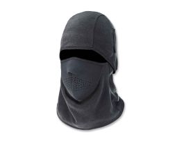 6827  Black 2-pc Fleece/Neoprene Balaclava