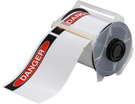 All Weather Permanent Adhesive Vinyl Labels OSHA DANGER Header for GlobalMark Printer - 4" x 6.25"