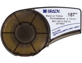 PermaSleeve® Heat-Shrink Wire and Cable Labels 0.187 in Dia x 7 ft L BK/YL