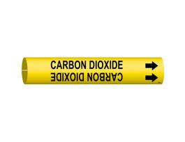 CARBON DIOXIDE Pipe Marker, 0.875" H x 0.875" W, Fits Pipes 1.5" Dia. Thru 2.375" Dia.