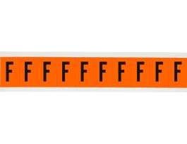 Outdoor Vinyl 2 in Black on Orange Letters F Card of 10 Labels