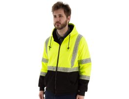 High-Pile Fleece Jacket, Yellow, ANSI 3, R  L