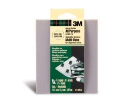 3M™ General Purpose Sanding Pad 916DC-NA, Contour Surface, 4 1/2 in x 5 1/2 in x 3/16 in, Super Fine, 1/pk 24 pks/cs