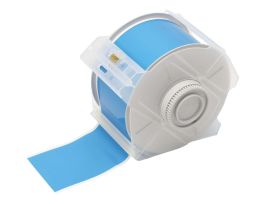 GlobalMark Series Hi-Performance Polyester Labels, 4" W x 100' L, Light Blue