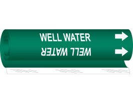 Well Water Pipe Marker, 9" H x 8" W, Fits Pipes 1.5" Dia. Thru 2.375" Dia.