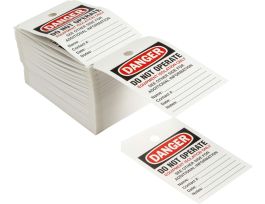Danger Tag Polyester 6 in H x 3.875 in W White 250/RL