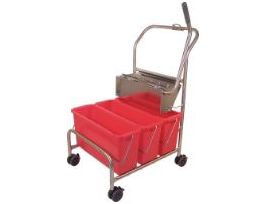 BUCKET W/HANDLE + FRAME RED