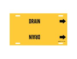 Drain Pipe Marker, 10" H x 24" W, Fits Pipes 8" Dia. Thru 9.875" Dia.