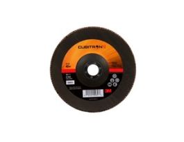 3M™ Cubitron™ II Flap Disc 967A, 40+, T29, 7 in x 7/8 in, Giant, 5 ea/Case