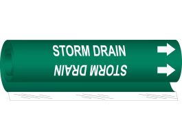 Storm Drain Pipe Marker, 9" H x 8" W, Fits Pipes 1.5" Dia. Thru 2.375" Dia.