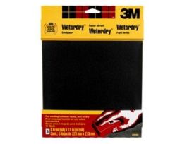 3M™ Wetordry™ Sanding Sheets 9084NA, 9 in x 11 in, 600 grit, 5 sheets/pk, 10 pks/inner, 50 pks/cs
