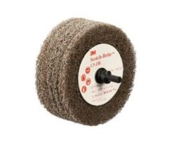 Scotch-Brite™ Roloc™+ Cut and Polish Flap Brush, 3 in x 1-3/8 in, A MED, 10 ea/Case