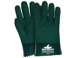 GLOVES JERSEY GRN SANDY PVC 14IN L DZ