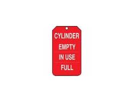 Tag, Cylinder Empty / In Use / Full, 5 7/8" X 3 1/8", PF-Cardstock