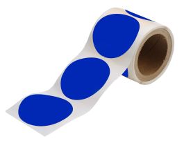 ToughStripe® Floor Marking Tape Dots - Polyester, Solid Color, Blue, 3.5"