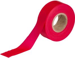 Flagging Tape, Plastic, Red, 1.188" x 300'