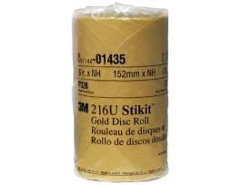 3M™ Stikit™ Gold Disc Roll, 01435, 6 in, P320, 175 discs per roll, 6 rolls per case