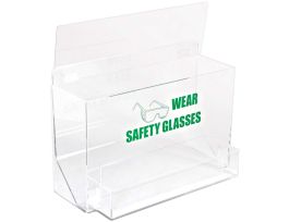 Large Capacity Eye Protection Dispenser, WEAR SAFETY GLASSES