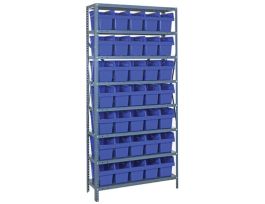 12IN X 36IN X 75IN 35 BLUE 8IN BINS