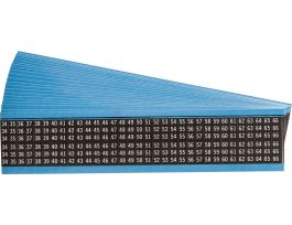 Consecutive Numbers  Wire Markers Vinyl Cloth, 34 to 66 White on Black 825 Total
