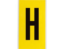 Repositionable Vinyl 6 in Black on Yellow, Letters H Card