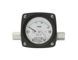 Piston Type 4.5" Differential Pressure Gauge, 30 psi, Al