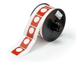 B30 Series Raised Profile Push Button Labels 1.5 in H x 1.2 in W Red 200/RL