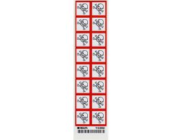 GHS Severe Toxic Picto Labels: Paper, Black/Red on White, 1" H x 1" W