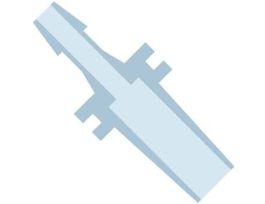 Barbed Luer Adapter, Polypropylene, 0.069" Bore, Male Slip Luer x 3/32" Hose Barb; 1/EA