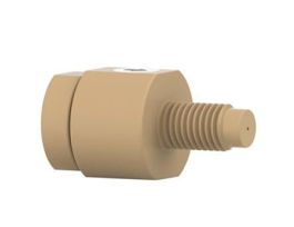 Nonmetallic Inline Check Valve, Inlet, 1 psi, 0.04" ID, 1/4-28 (F) to 1/4-28 (M) Flat Bottom; 1/EA