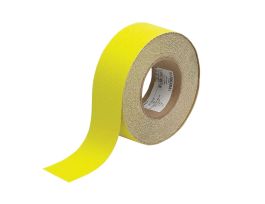 Anti-Skid Tape Roll - Grit-Coated Polyester, Solid Color, Yellow, 2" x 60'