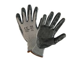 PosiGrip, Gray Polyester Knit Shell, Black Foam Nitrile Palm , MD