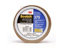 Scotch® Box Sealing Tape 375, Tan, 48 mm x 50 m, 36/Case, Individually Wrapped Conveniently Packaged