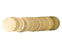 Blank Valve Tags, 2" Dia, Brass