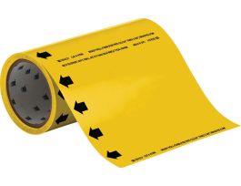 Blank Pipe Marker with Arrow, 30' H x 8" W x 30' L, Roll of 30', Fits Pipes 2" Dia. or Smaller