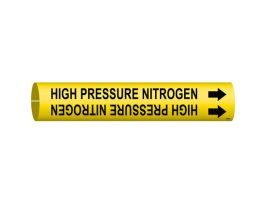 HIGH PRESSURE NITROGEN Pipe Marker, Fits Pipes 4" Dia. Thru 6" Dia.