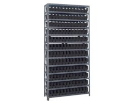 12 X36INX 75IN 144 BLACK BINS 4IN BIN