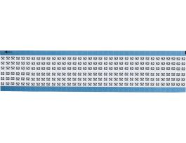 Numerical Wire Markers Permanent Adhesive Vinyl 0.75 in H Legend: 52, 1800 Total