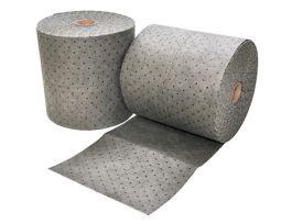 Universal Gray Spill Pad Roll, Medium-Weight, 16" x 150', 2/Bag