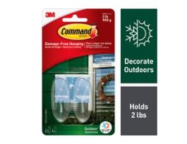 Command™ Outdoor Medium Clear Window Hooks 17091CLR-AWES