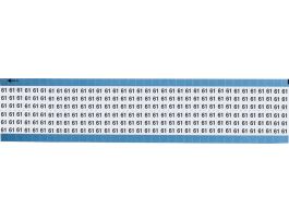 Numerical Wire Markers Permanent Adhesive Vinyl 0.75 in H Legend: 61, 1800 Total