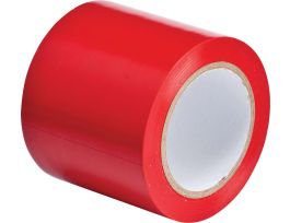 Marking Tape Roll - Abrasion Resistant Vinyl, Solid Color, Red, 4"